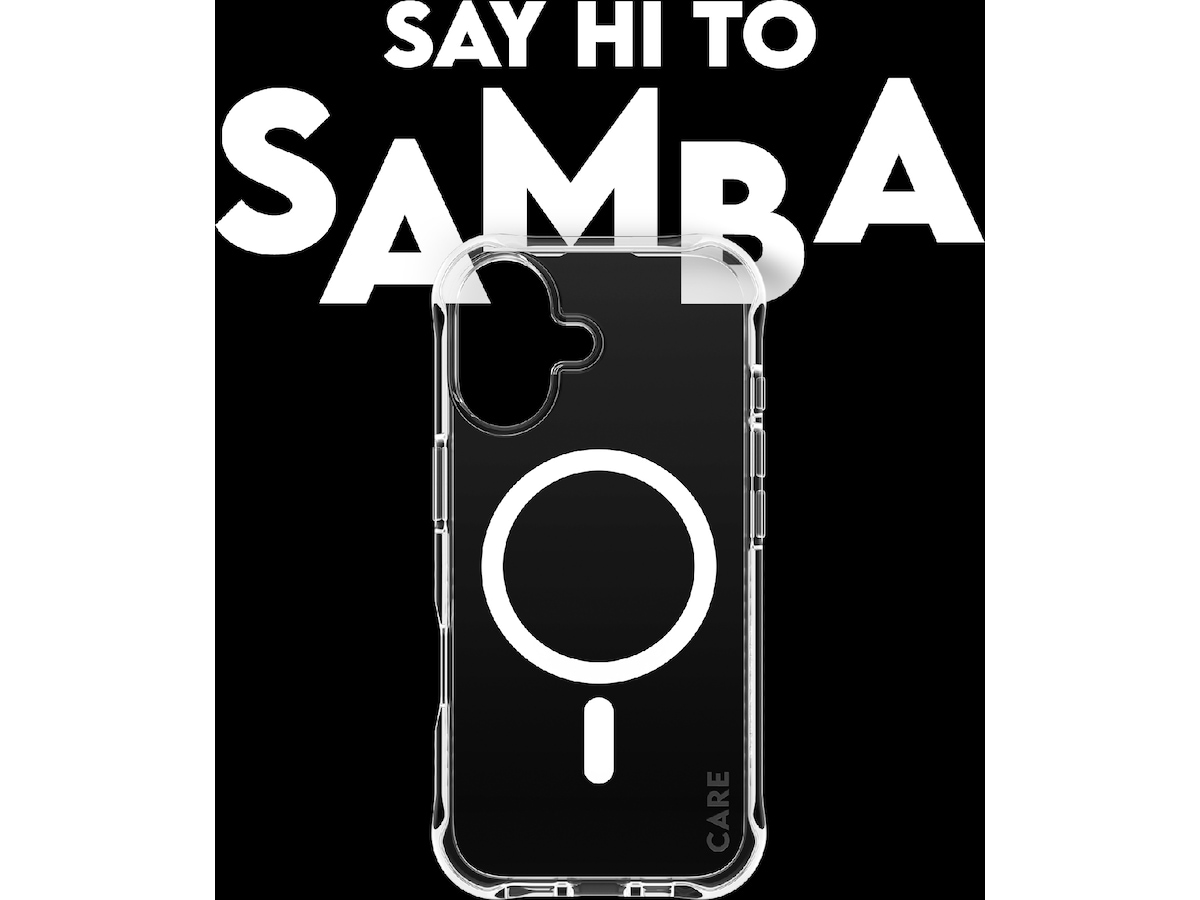 PanzerGlass CARE iPhone 17 Samba Hardcase (transparent/vit) Mobilskal
