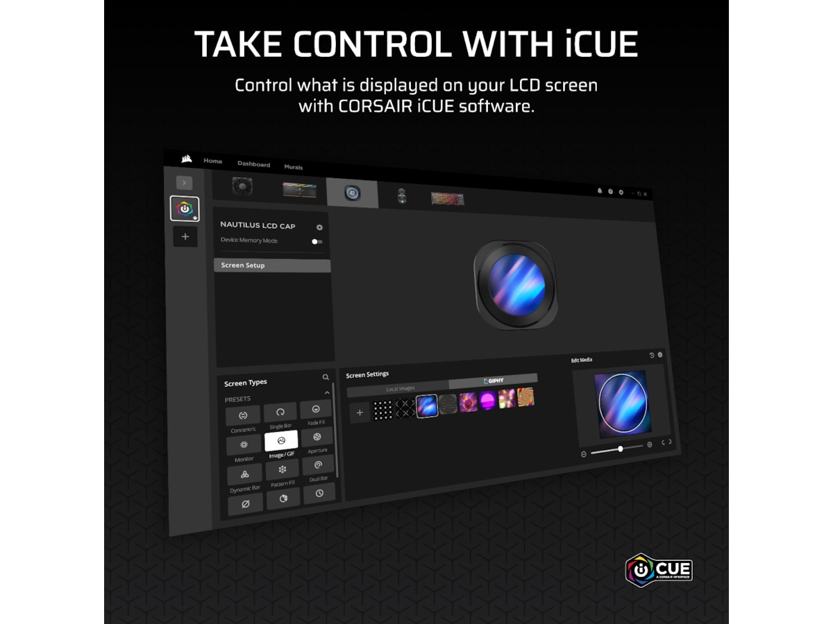 Corsair Nautilus 360 RS LCD Kylare (svart) CPU - Vattenkylning