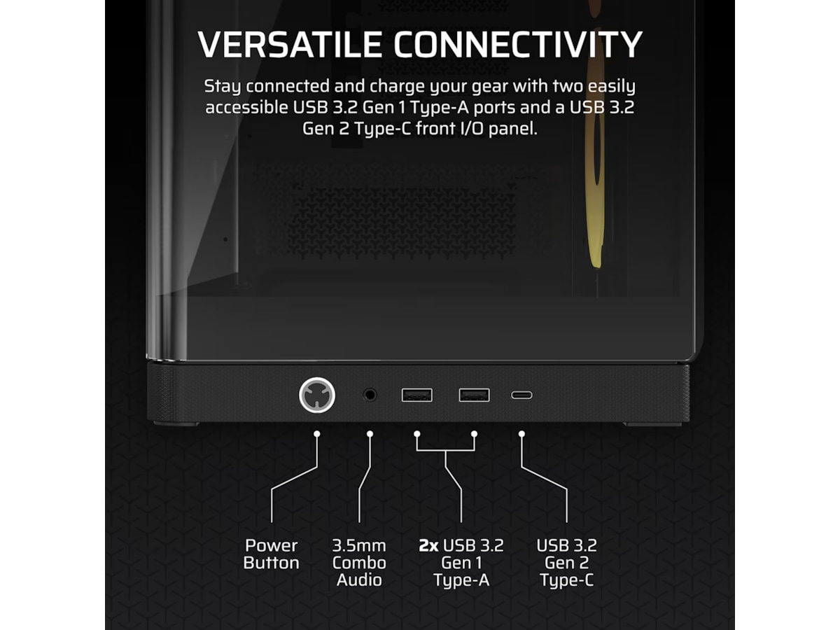 Corsair FRAME 4500X LX-R RGB Mid Tower (svart) Midi tower