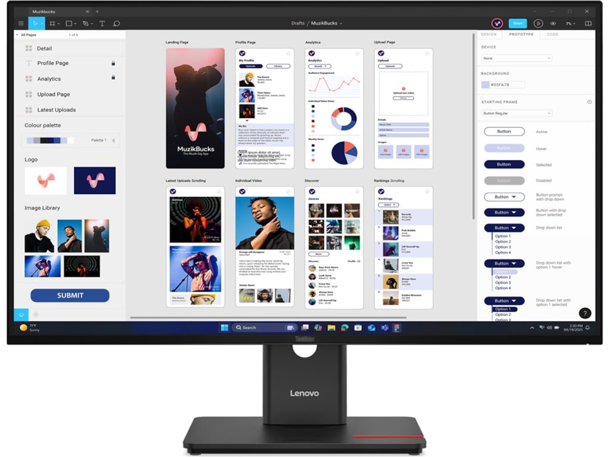 Lenovo 32" 4K skärm ThinkVision T32UD-40 Bildskärmar