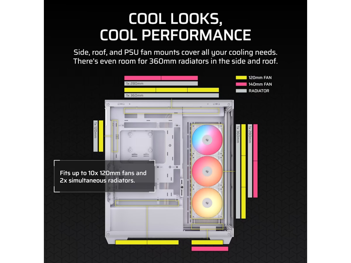 Corsair 3500X RSR ARGB Mid Tower (vit) Midi tower
