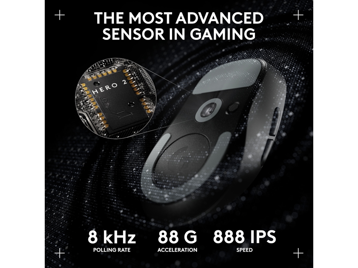 Logitech Pro X Superlight 2c trådlös gamingmus (vit) Gamingmus