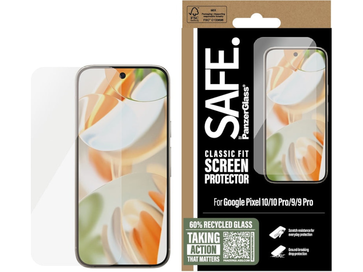 PanzerGlass SAFE. Pixel 10/10 Pro/9/9 Pro Skärmskydd Skärmskydd mobiltelefon