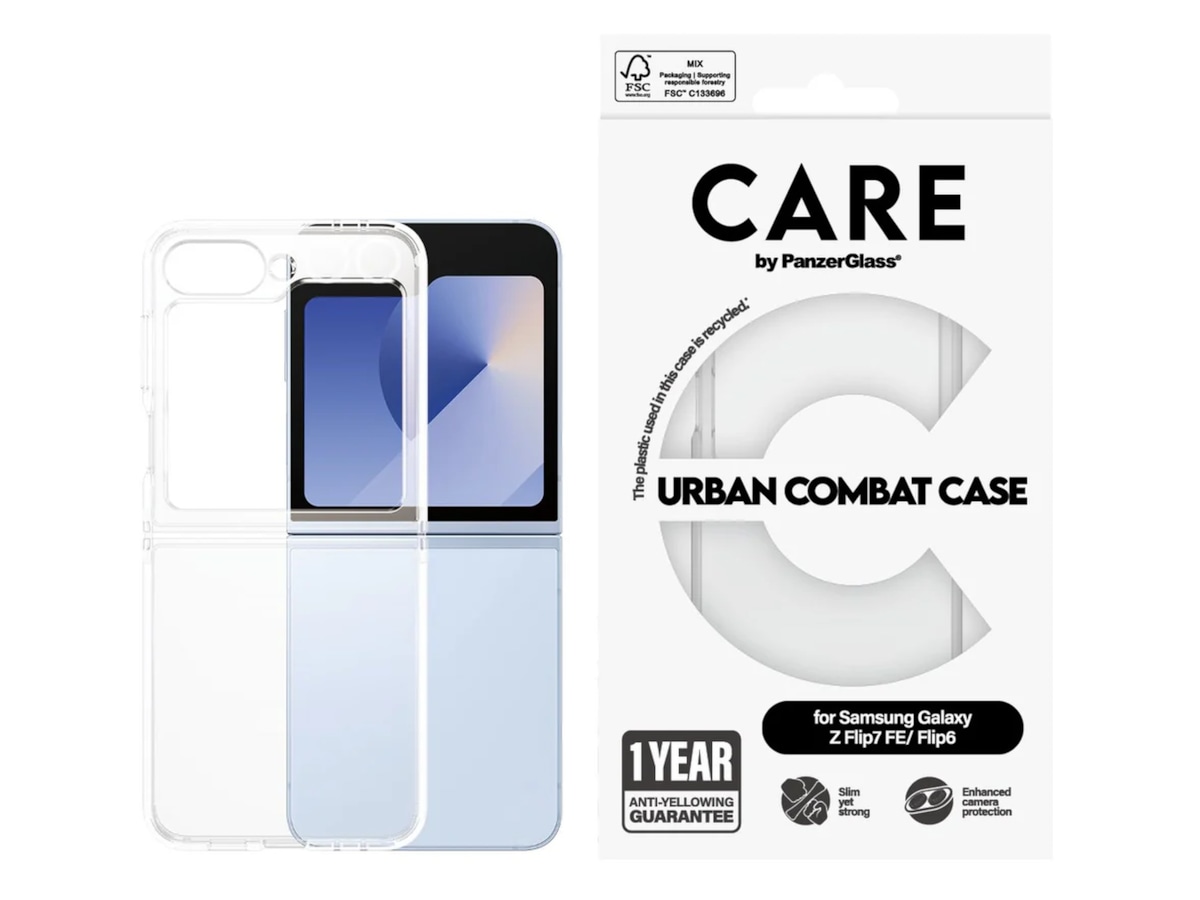 PanzerGlass CARE Galaxy Z Flip7 FE / Flip6 Urban Combat skal (transparent) Mobilskal