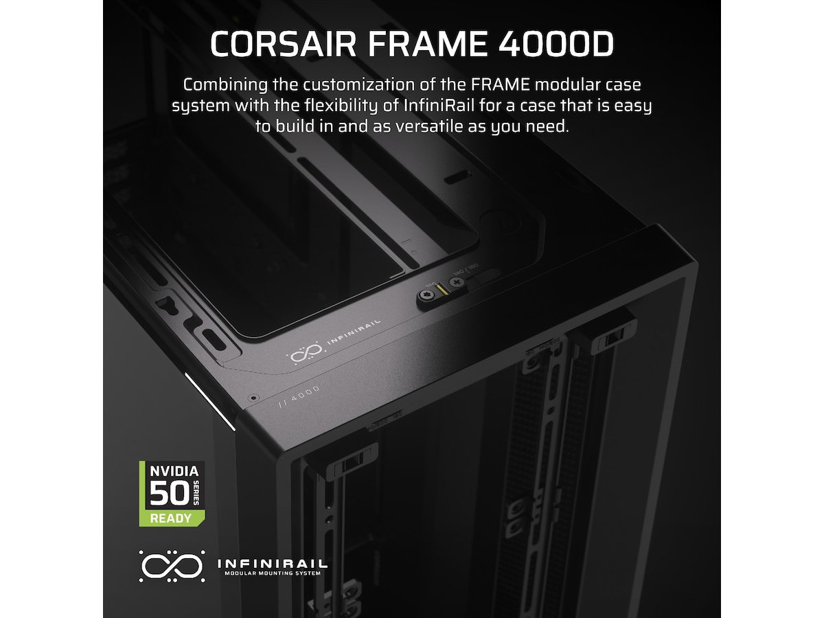 Corsair FRAME 4000D Mid-Tower (svart) -B-Grade Demo övrigt