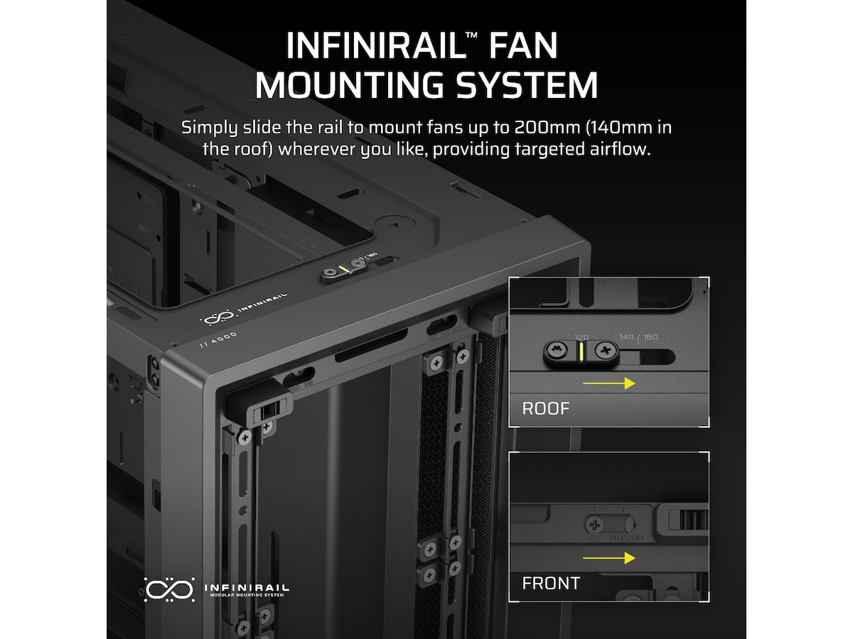 Corsair FRAME 4000D Mid-Tower (svart) -B-Grade Demo övrigt