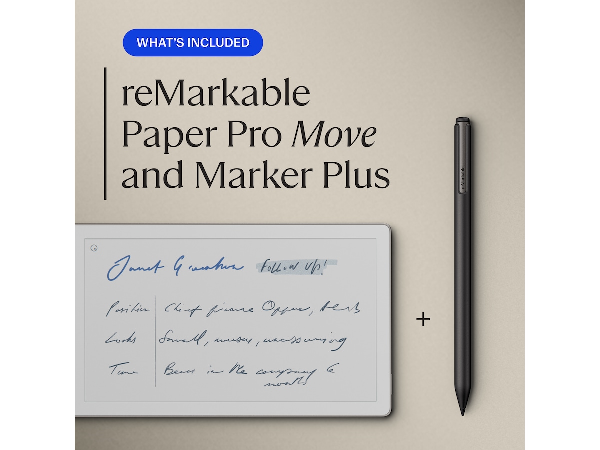 reMarkable Paper Pro Move 7.3" inkl. Marker Plus Digitala anteckningsblock