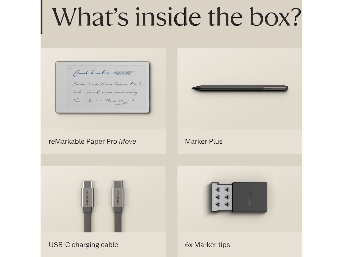 reMarkable Paper Pro Move 7.3" inkl. Marker Plus Digitala anteckningsblock
