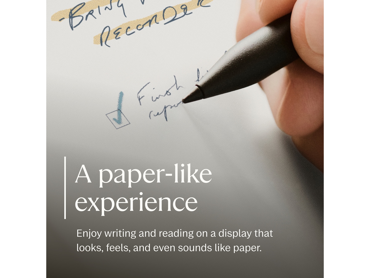 reMarkable Paper Pro 7.3" inkl. Marker Plus & Book Folio (svart skinn) Digitala anteckningsblock