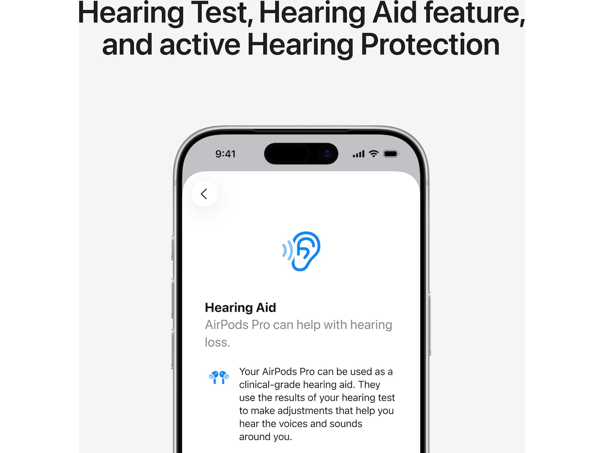 Apple AirPods Pro 3 trådlösa hörlurar, in-ear (vit) In-ear hörlurar