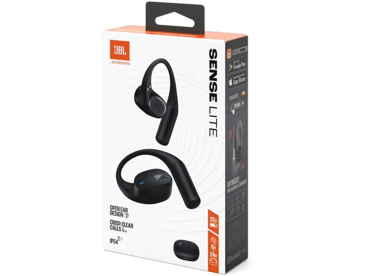 JBL Sense Lite trådlösa hörlurar, Open-Ear (svart) In-ear hörlurar