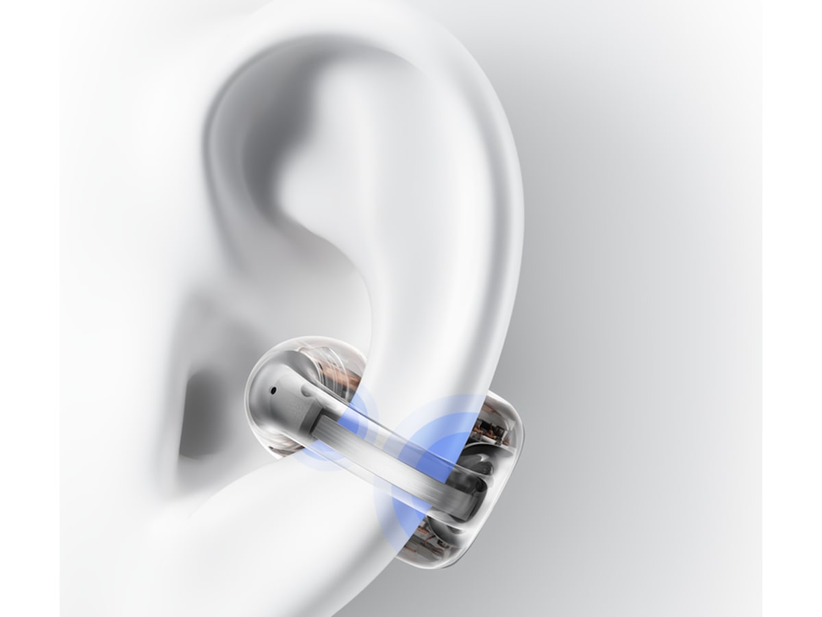 SHOKZ OpenDots Trådlösa öppna hörlurar, half In-Ear (grå) In-ear hörlurar