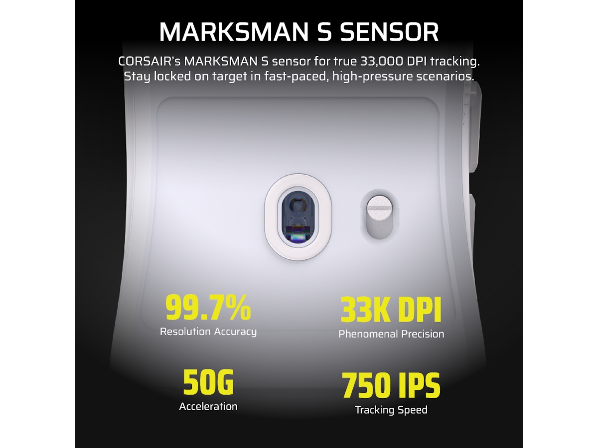 Corsair Sabre v2 Pro Ultralight Trådlös Gaming Mus (vit) Gamingmus