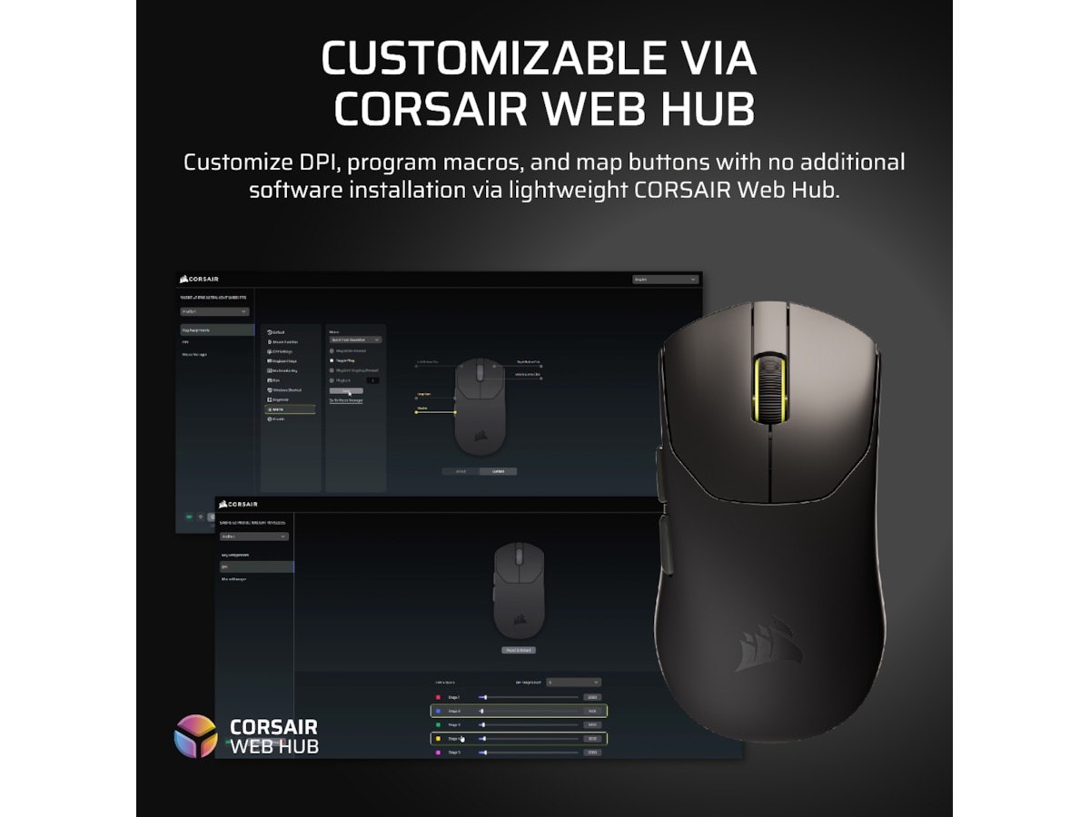 Corsair Sabre v2 Pro Ultralight Trådlös Gaming Mus (vit) Gamingmus