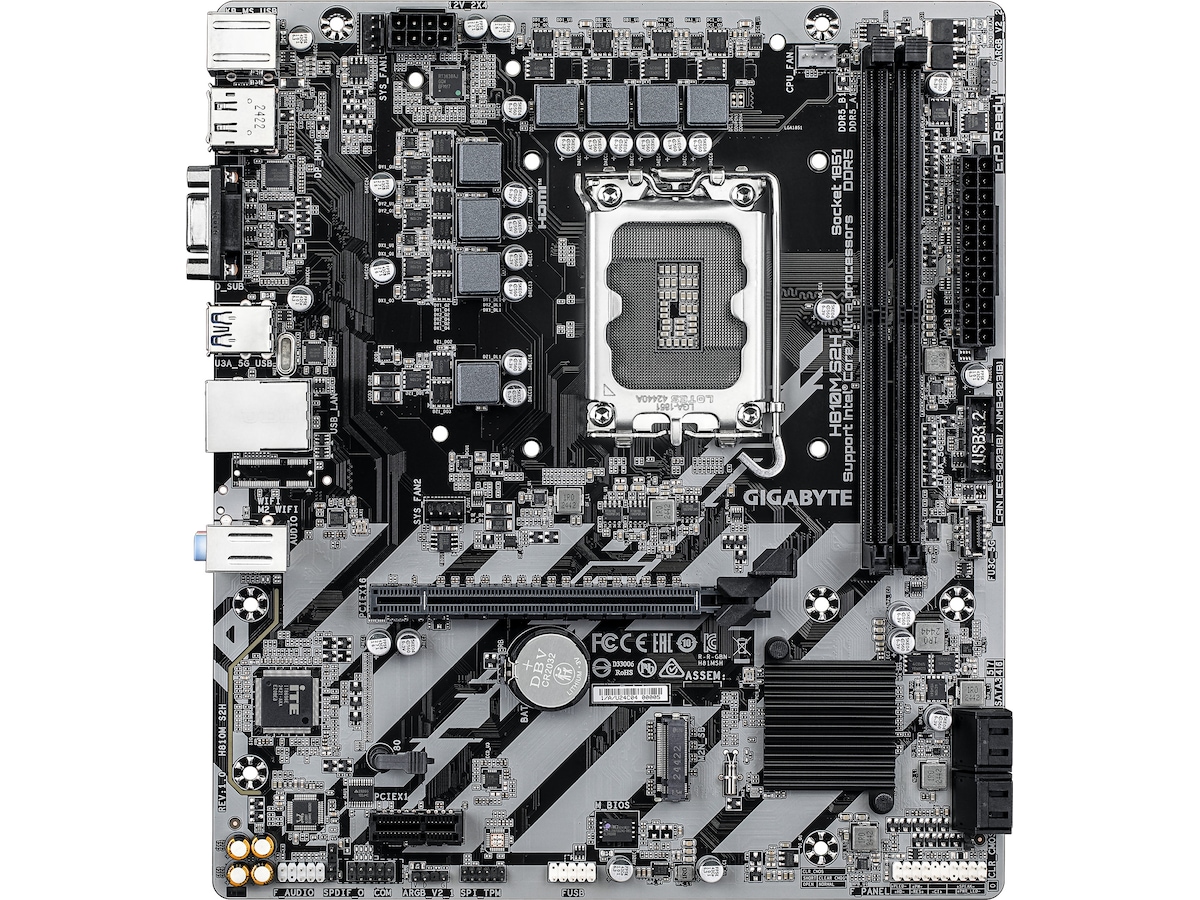 Gigabyte H810M S2H Moderkort Intel Socket