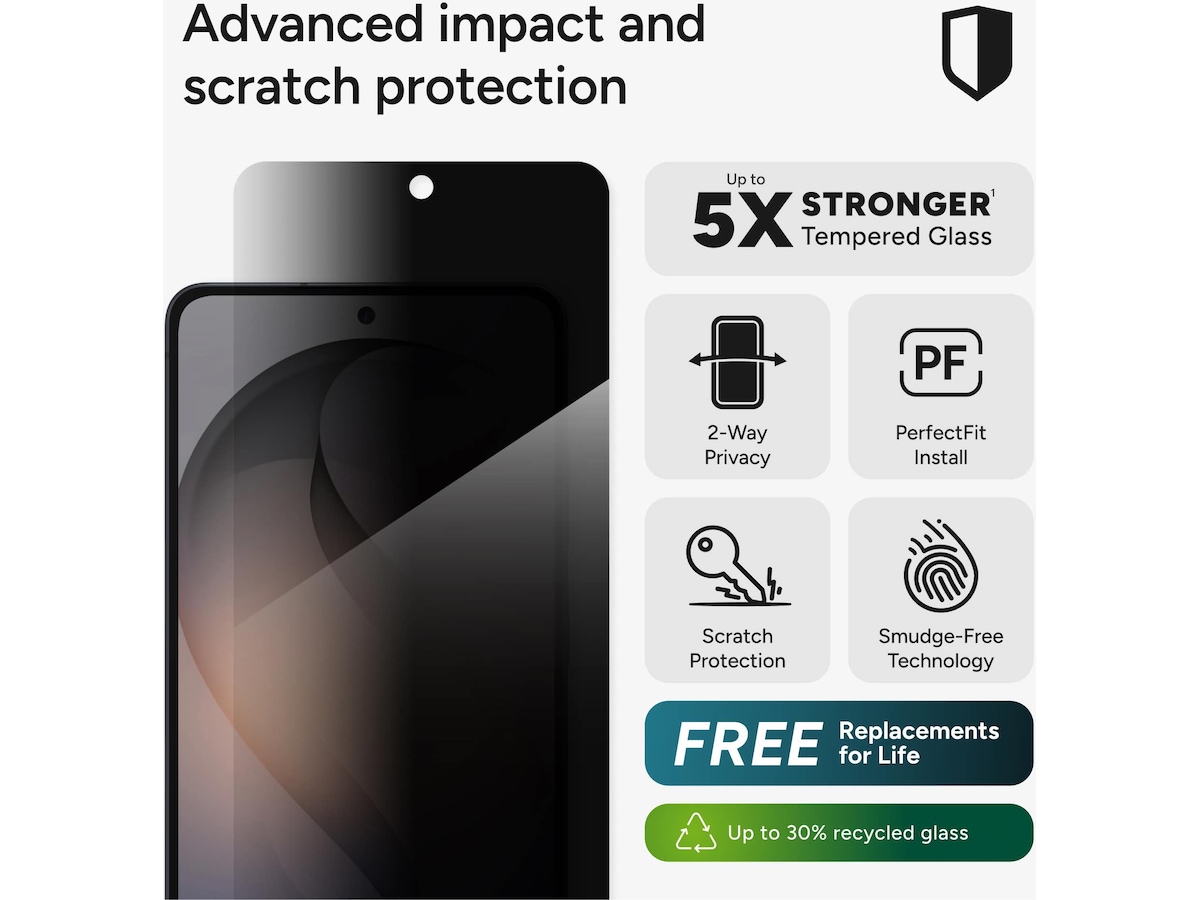 Zagg InvisibleShield Glass Elite Galaxy S26 Ultra Privacy skärmskydd Skärmskydd mobiltelefon