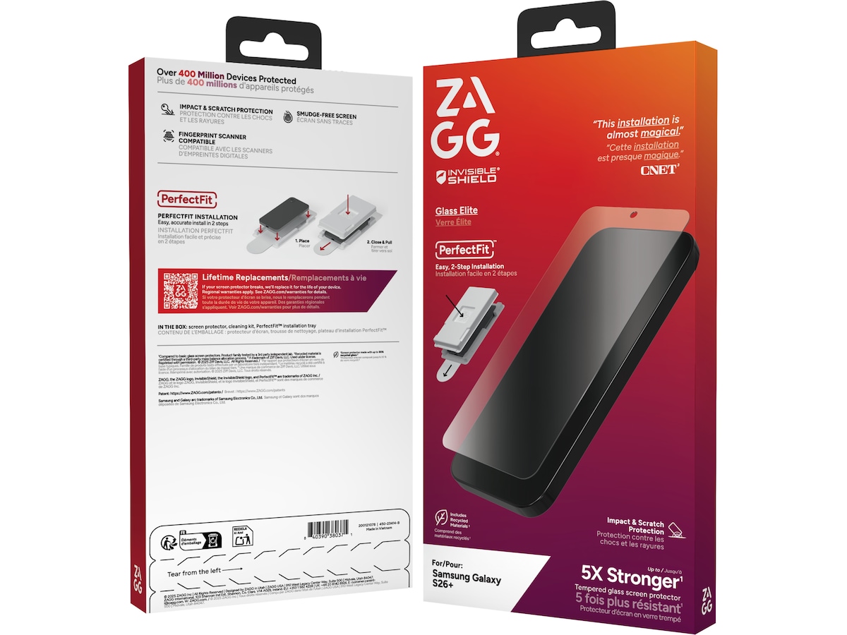 Zagg InvisibleShield Glass Elite Galaxy S26+ Skärmskydd mobiltelefon
