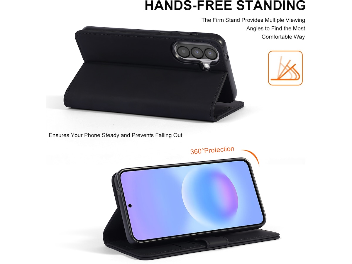 iiglo Galaxy A57 Plånboksfodral (svart) Mobilskal