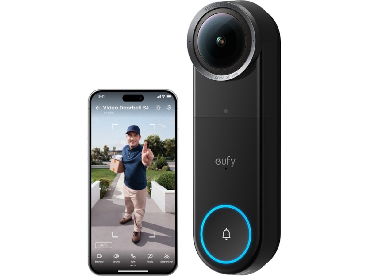 Eufy Video Doorbell S4 + Mini Chime Ringklockor