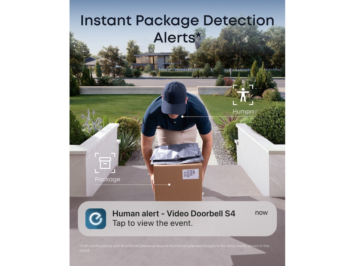 Eufy Video Doorbell S4 + Mini Chime Ringklockor