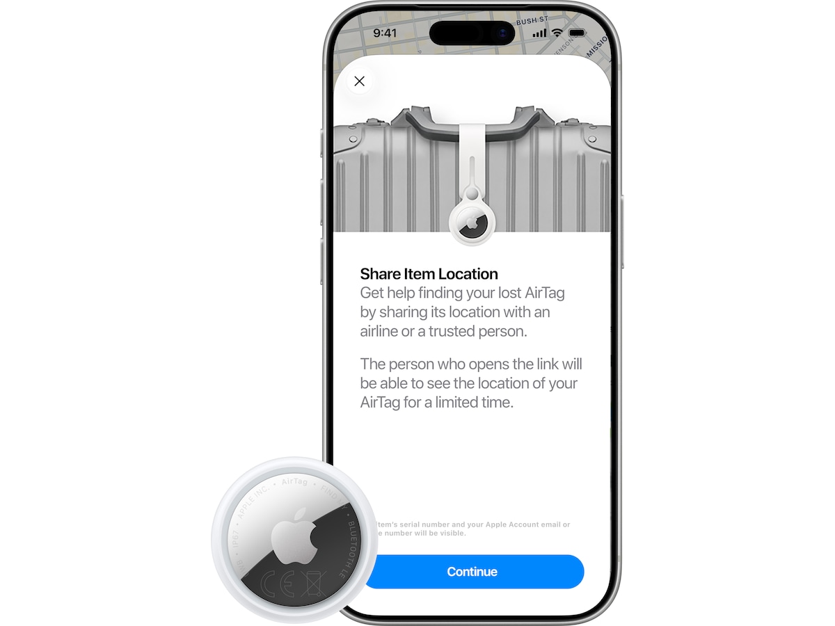 Apple AirTag (2:a gen.) spårningsbricka - 4-pack Bluetooth tracker & GPS