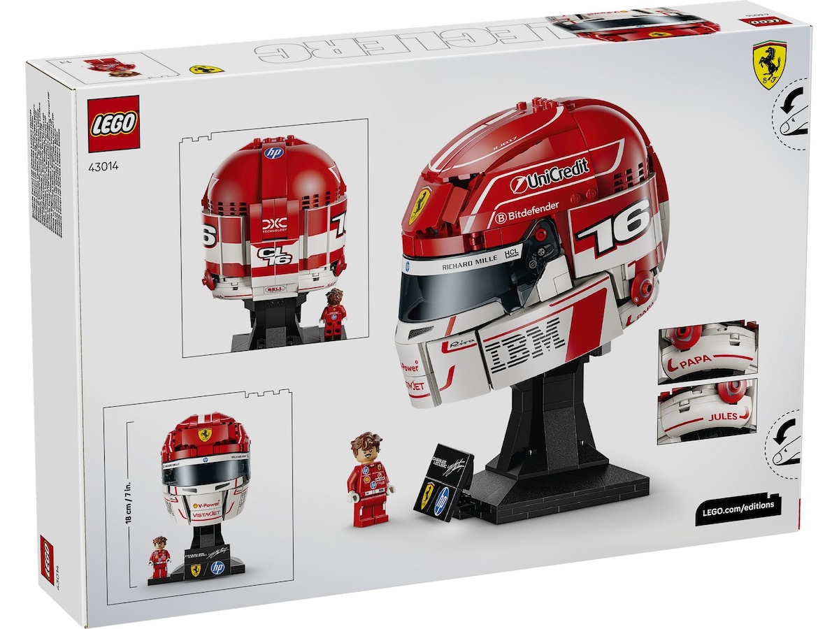 LEGO Editions Formula 1 Scuderia Ferrari HP Charles Leclerc hjälm 43014