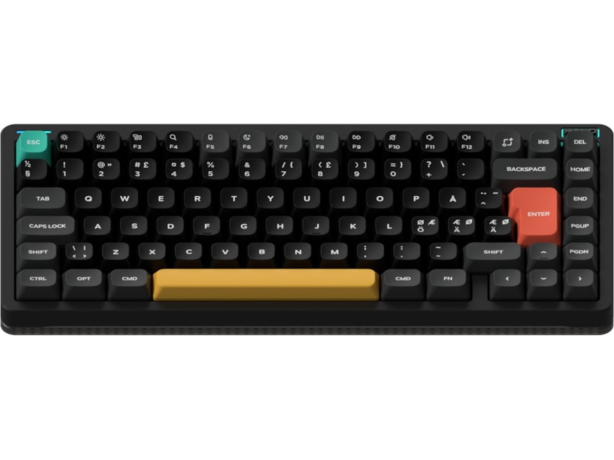 NuPhy Halo75 V2 trådlöst gaming tangentbord (Obsidian black/lemon) Gamingtangentbord