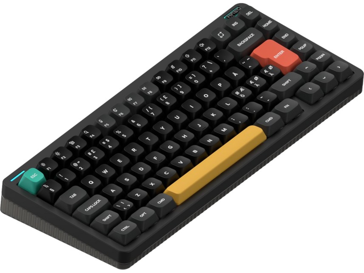 NuPhy Halo75 V2 trådlöst gaming tangentbord (Obsidian black/lemon) Gamingtangentbord