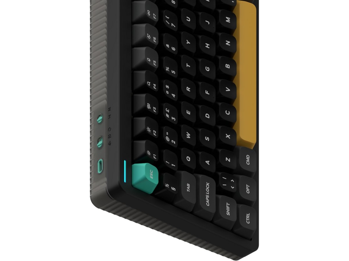 NuPhy Halo75 V2 trådlöst gaming tangentbord (Obsidian black/lemon) Gamingtangentbord