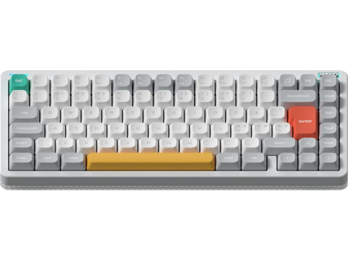 NuPhy Halo75 V2 trådlöst gaming tangentbord (Ionic white/lemon) Gamingtangentbord