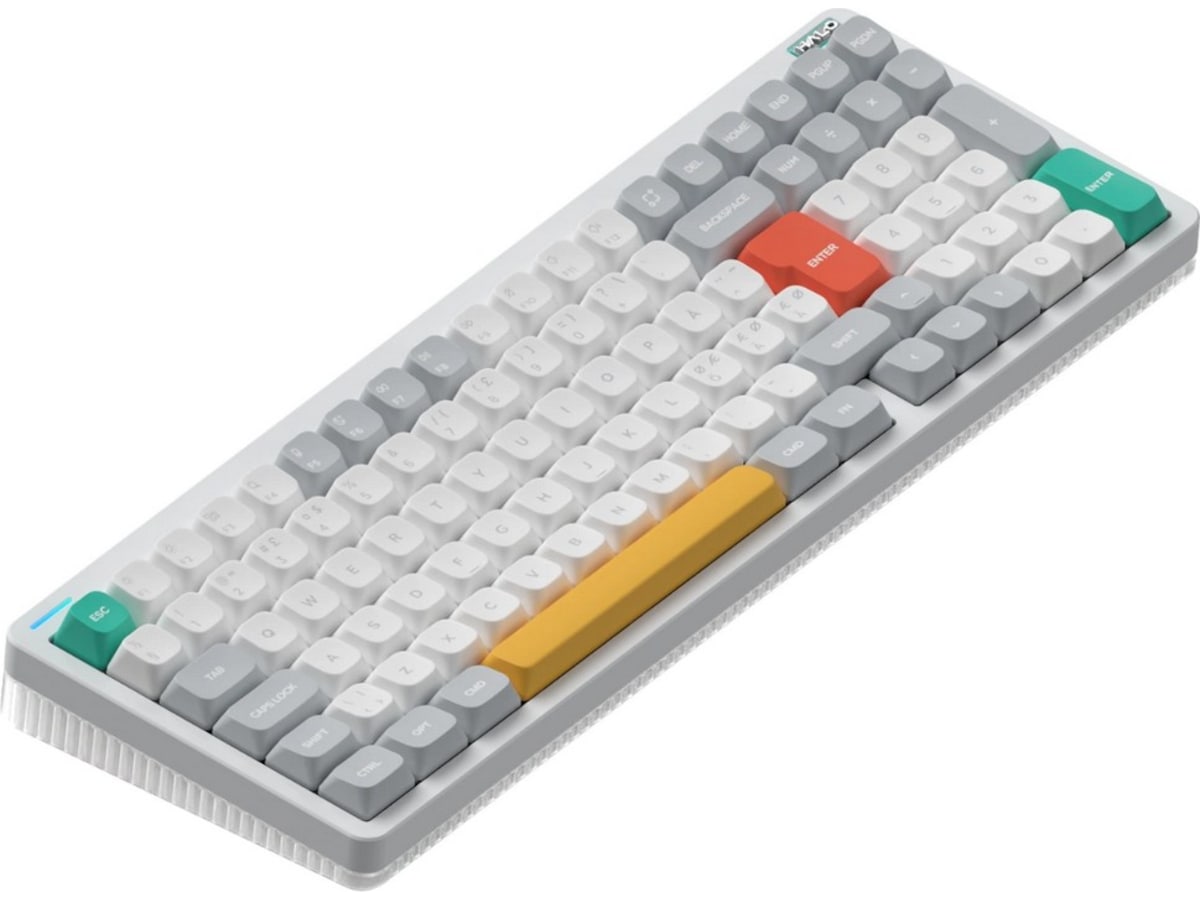 NuPhy Halo96 V2 trådlöst gaming tangentbord (Ionic White/lemon switches) Gamingtangentbord