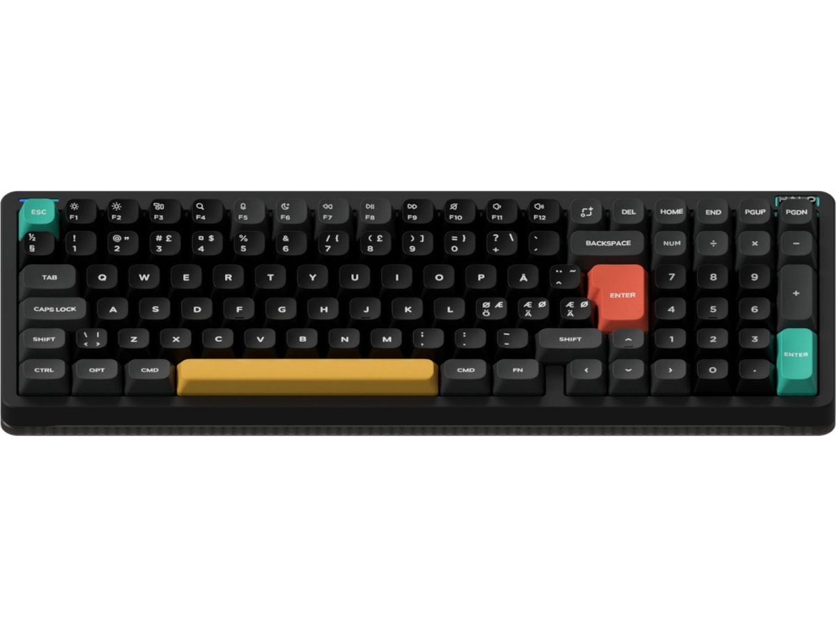 NuPhy Halo96 V2 trådlöst gaming tangentbord (Obsidian black/Raspberry) Gamingtangentbord