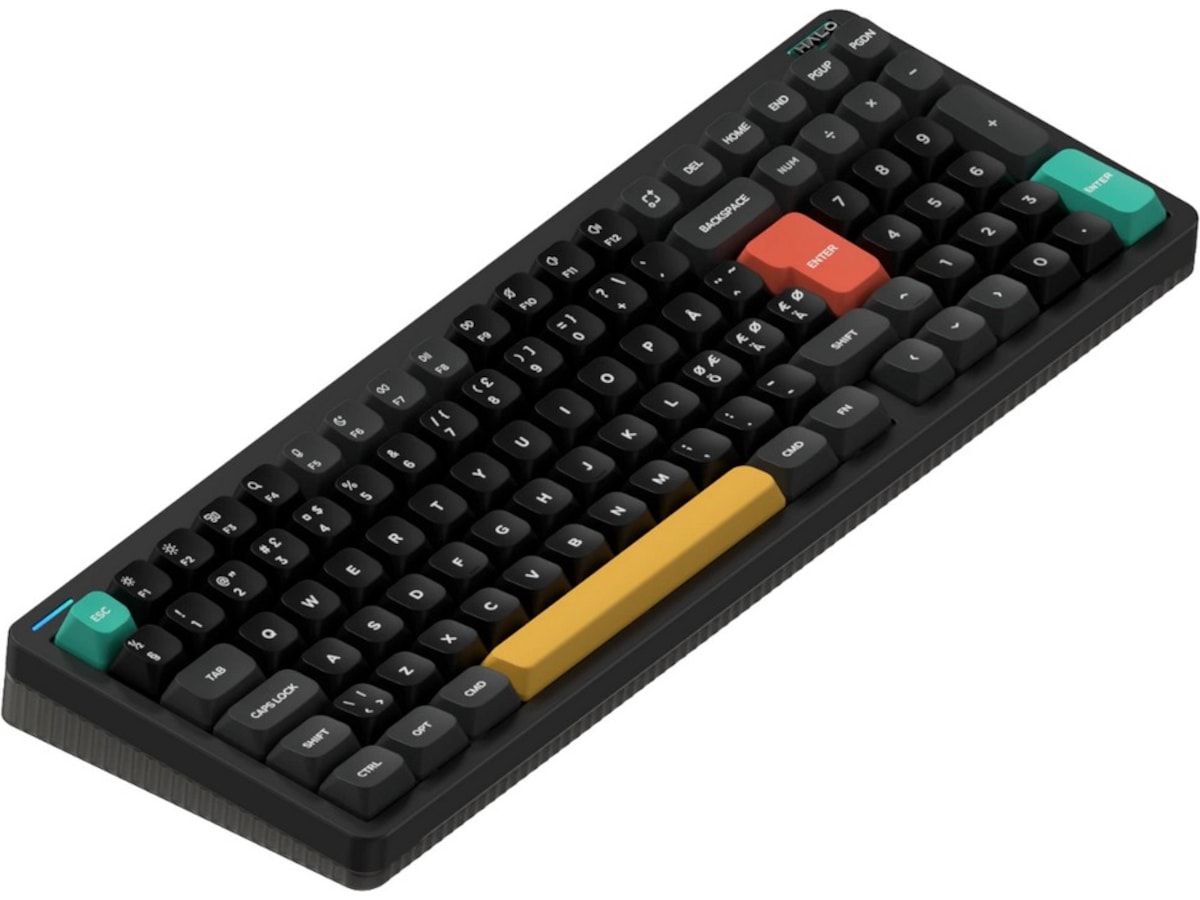 NuPhy Halo96 V2 trådlöst gaming tangentbord (Obsidian black/Raspberry) Gamingtangentbord