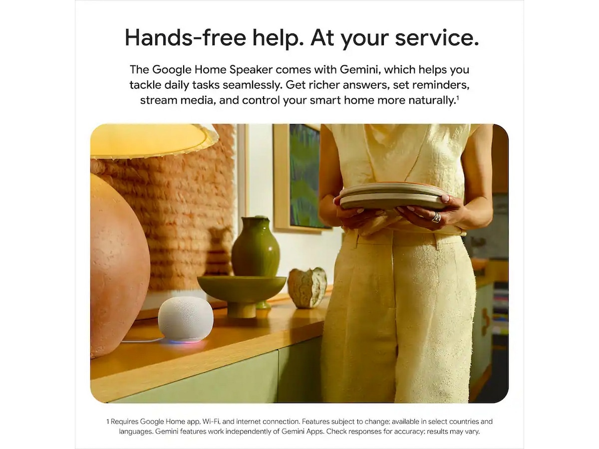 Google Home-högtalare (porcelain) Trådlös / Bluetooth högtalare