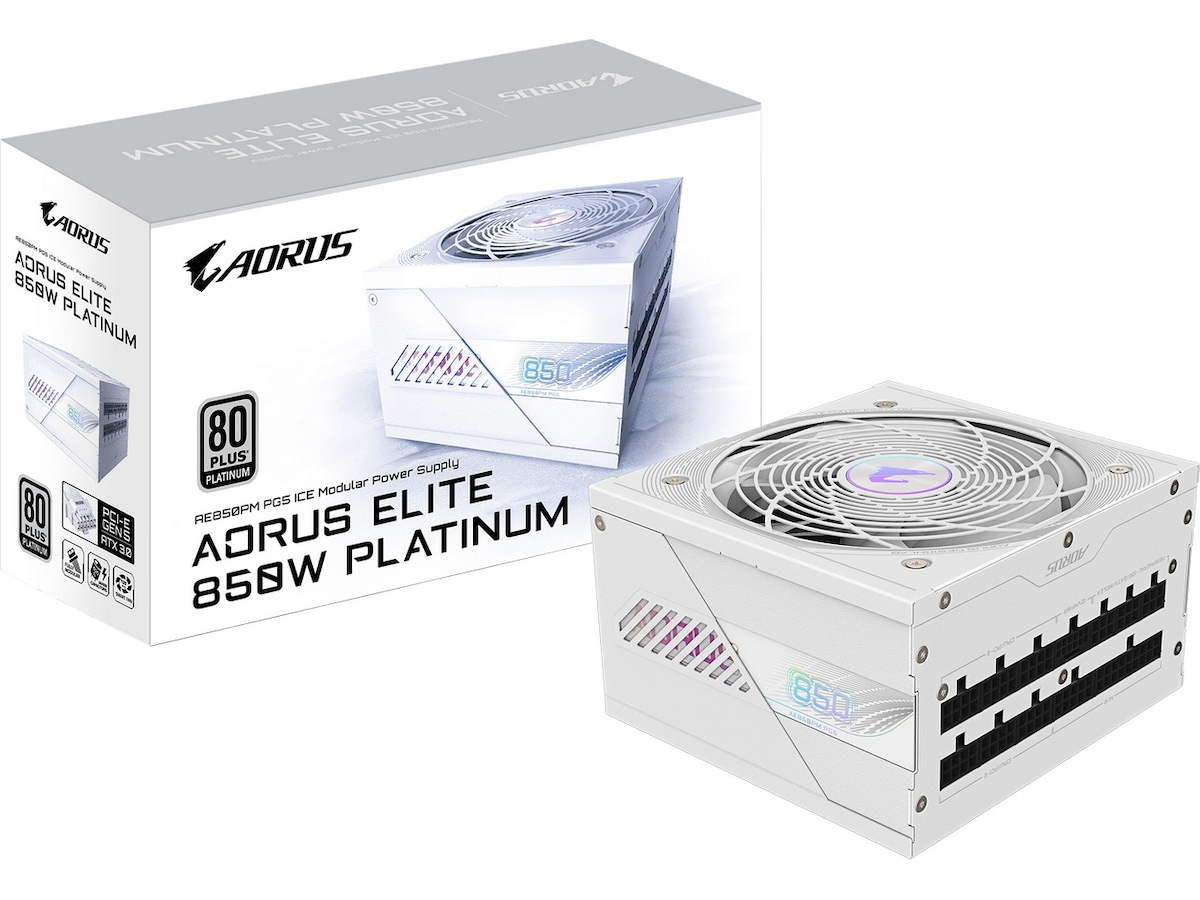 Gigabyte AORUS ELITE P850W ICE PSU (vit) Nätaggregat