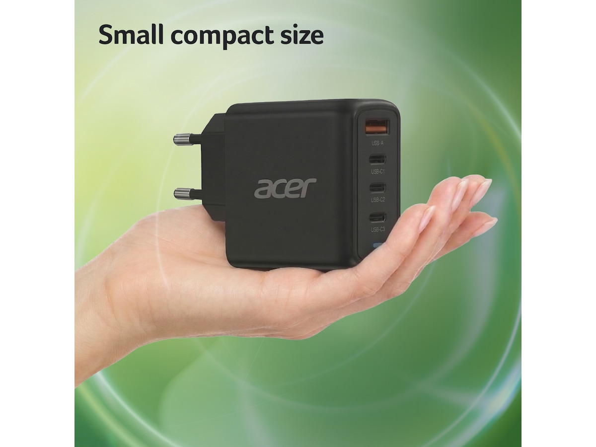 Acer 100W GaN PD-laddare med 4 portar Batteri och laddare