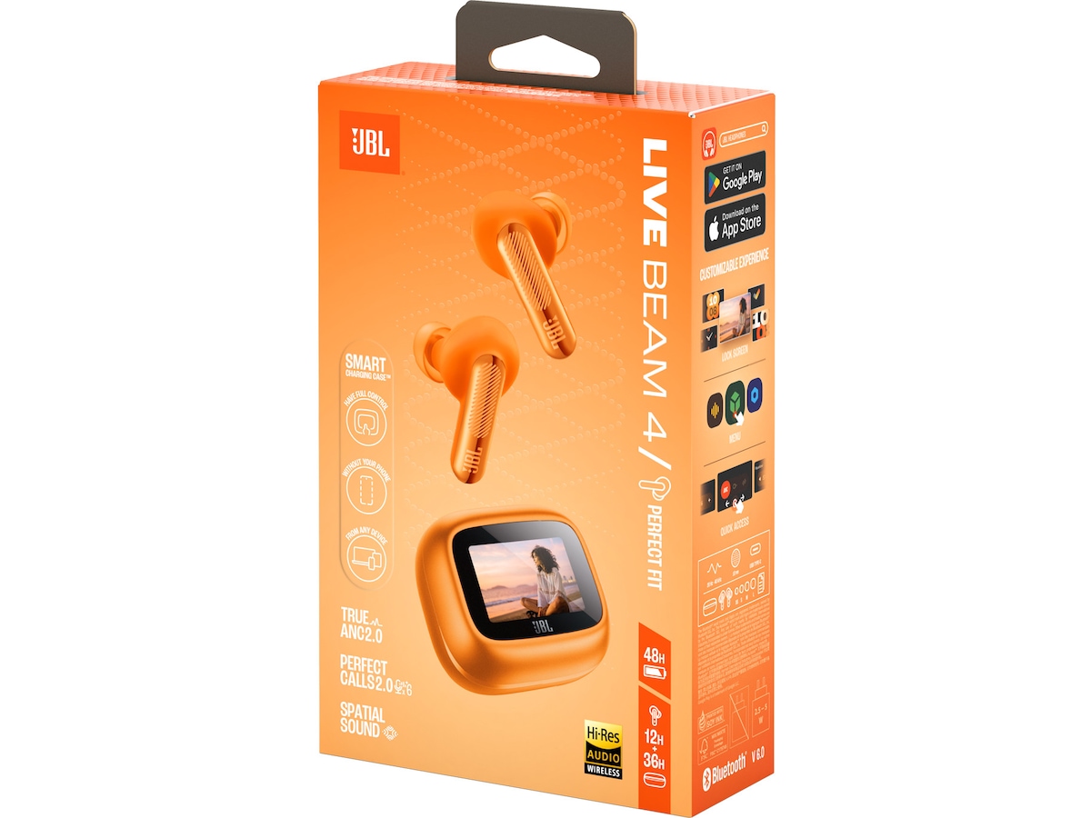 JBL Live Beam 4 trådlösa öronproppar (orange) In-ear hörlurar
