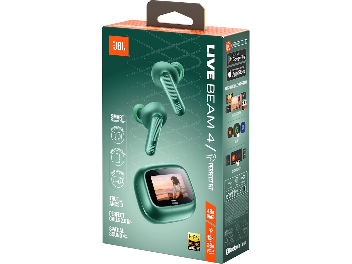 JBL Live Beam 4 trådlösa öronproppar (grön) In-ear hörlurar