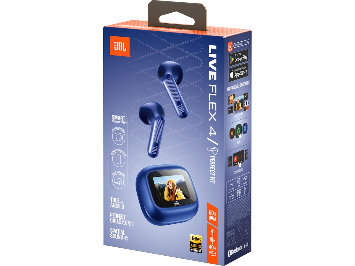 JBL LIVE FLEX 4 - Trådlösa öronproppar med ANC (blå) In-ear hörlurar