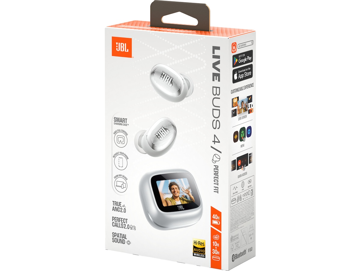 JBL LIVE BUDS 4 trådlösa öronproppar (silver) In-ear hörlurar