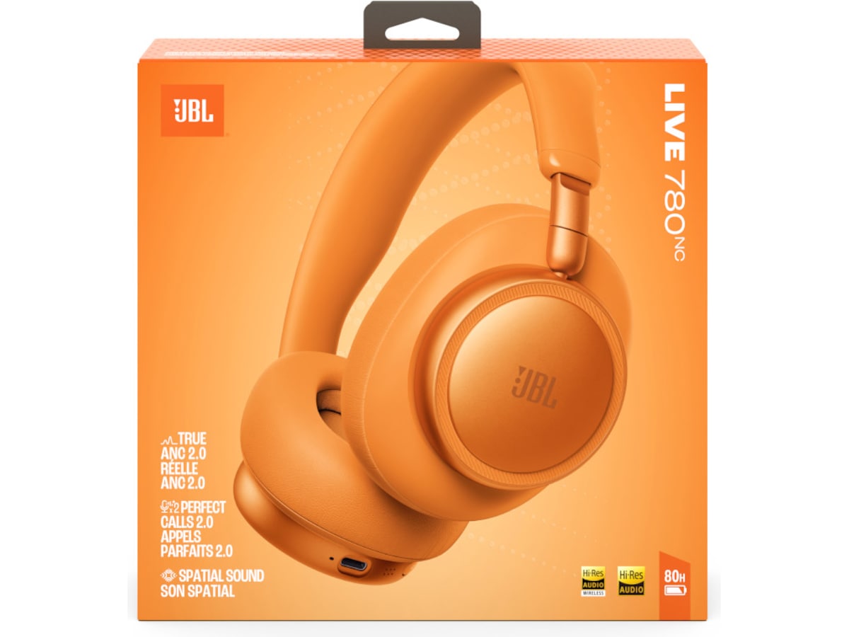 JBL LIVE 780NC Trådlösa over-ear hörlurar (orange) Hörlurar