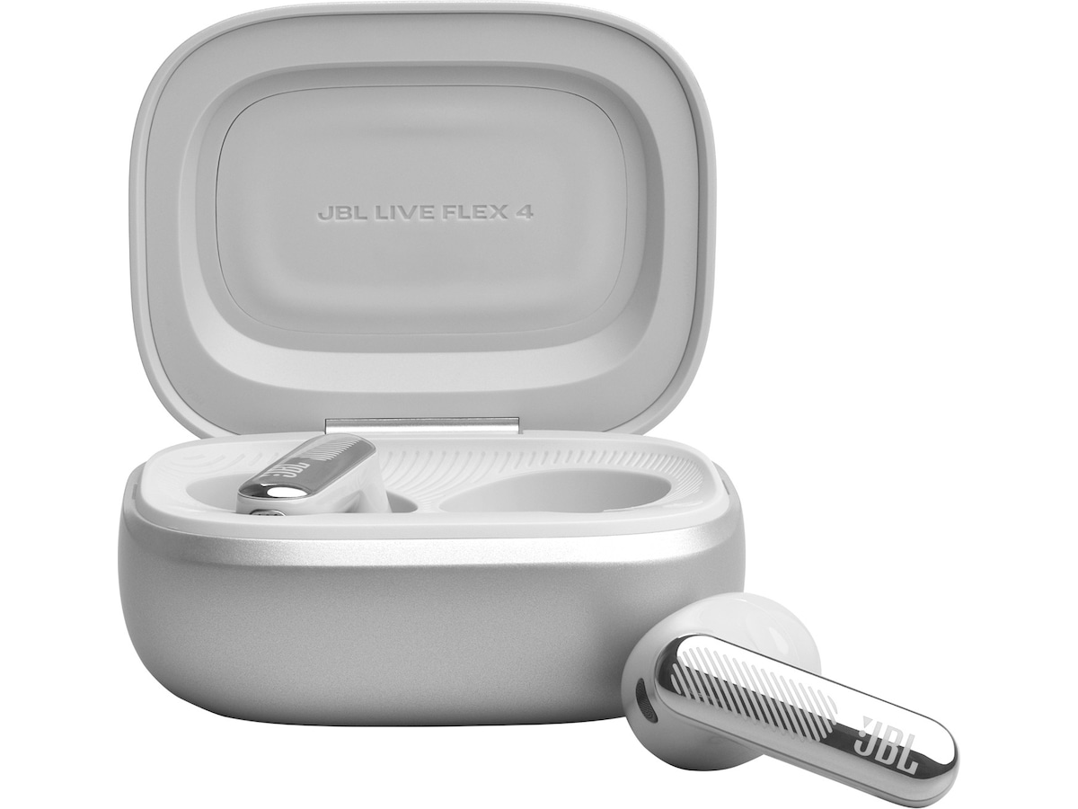 JBL LIVE FLEX 4 - Trådlösa öronproppar (silver) In-ear hörlurar