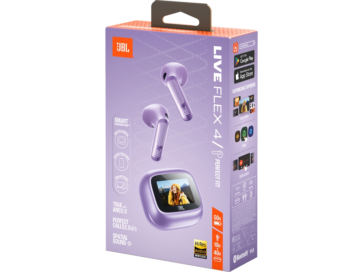 JBL LIVE FLEX 4 Trådlösa öronproppar (lila) In-ear hörlurar