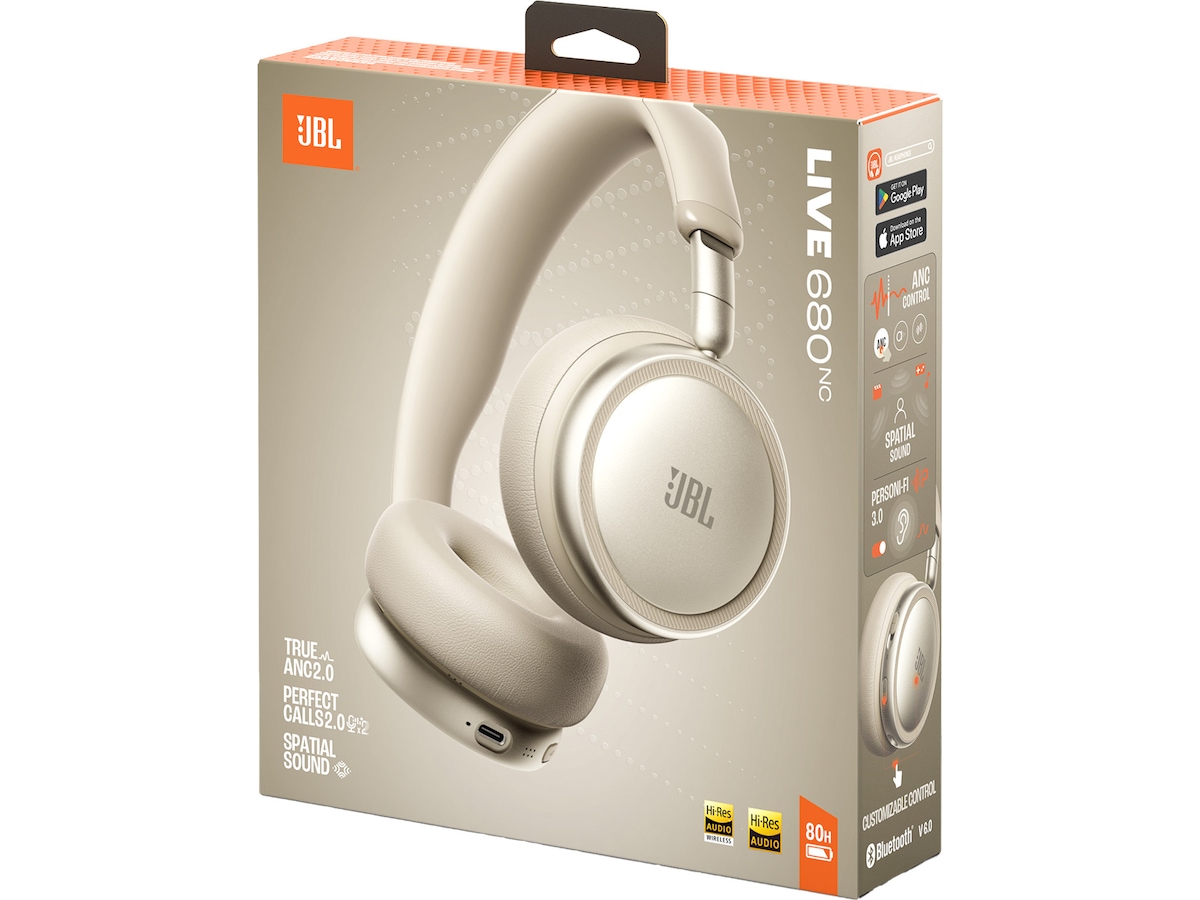 JBL LIVE 680NC Trådlösa on-ear hörlurar (sand) Hörlurar