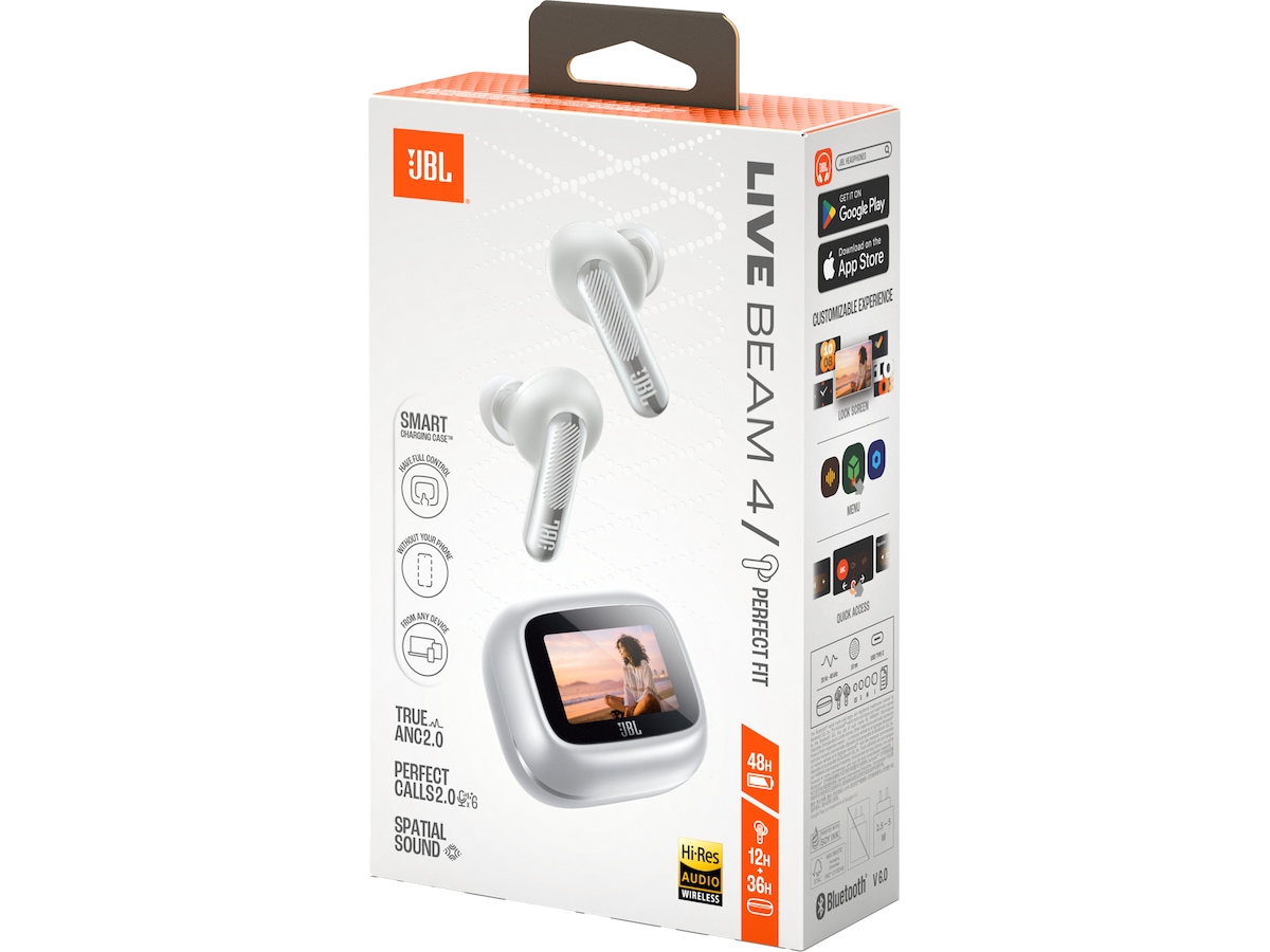 JBL Live Beam 4 Trådlösa öronproppar  (silver) In-ear hörlurar