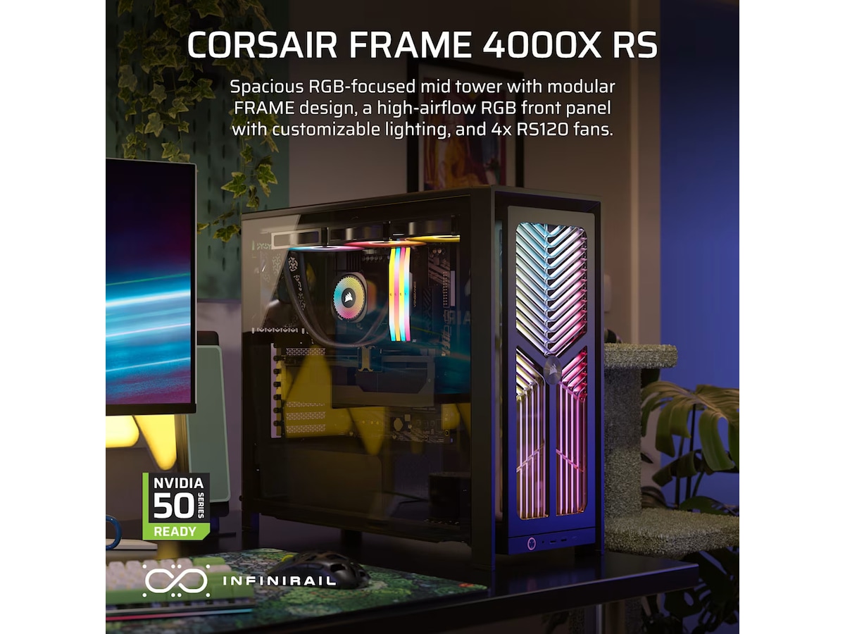 Corsair FRAME 4000X RS Mid Tower (svart) Midi tower