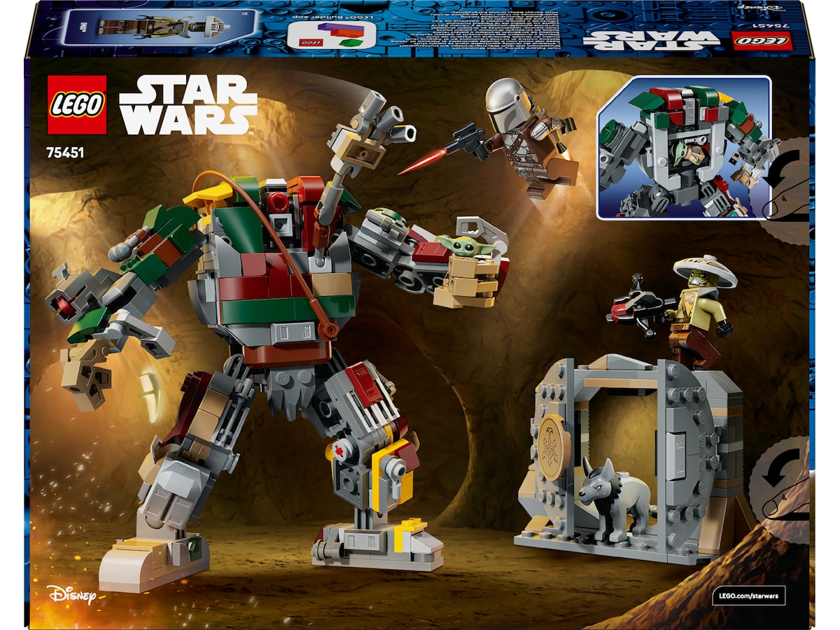 LEGO Star Wars Mandalorianen och Grogu mot Huttpalassets Vaktdroid 75451 