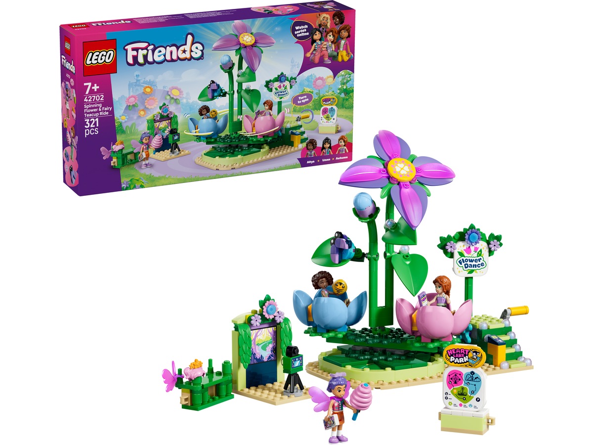 LEGO Friends Snurrande tekoppskarusell med blomtema 42702 LEGO