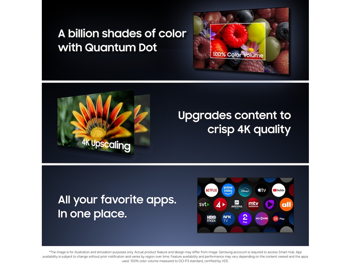 Samsung 55" QN72H Neo QLED 4K Mini LED Smart TV (2026) 50 - 59 tums TV
