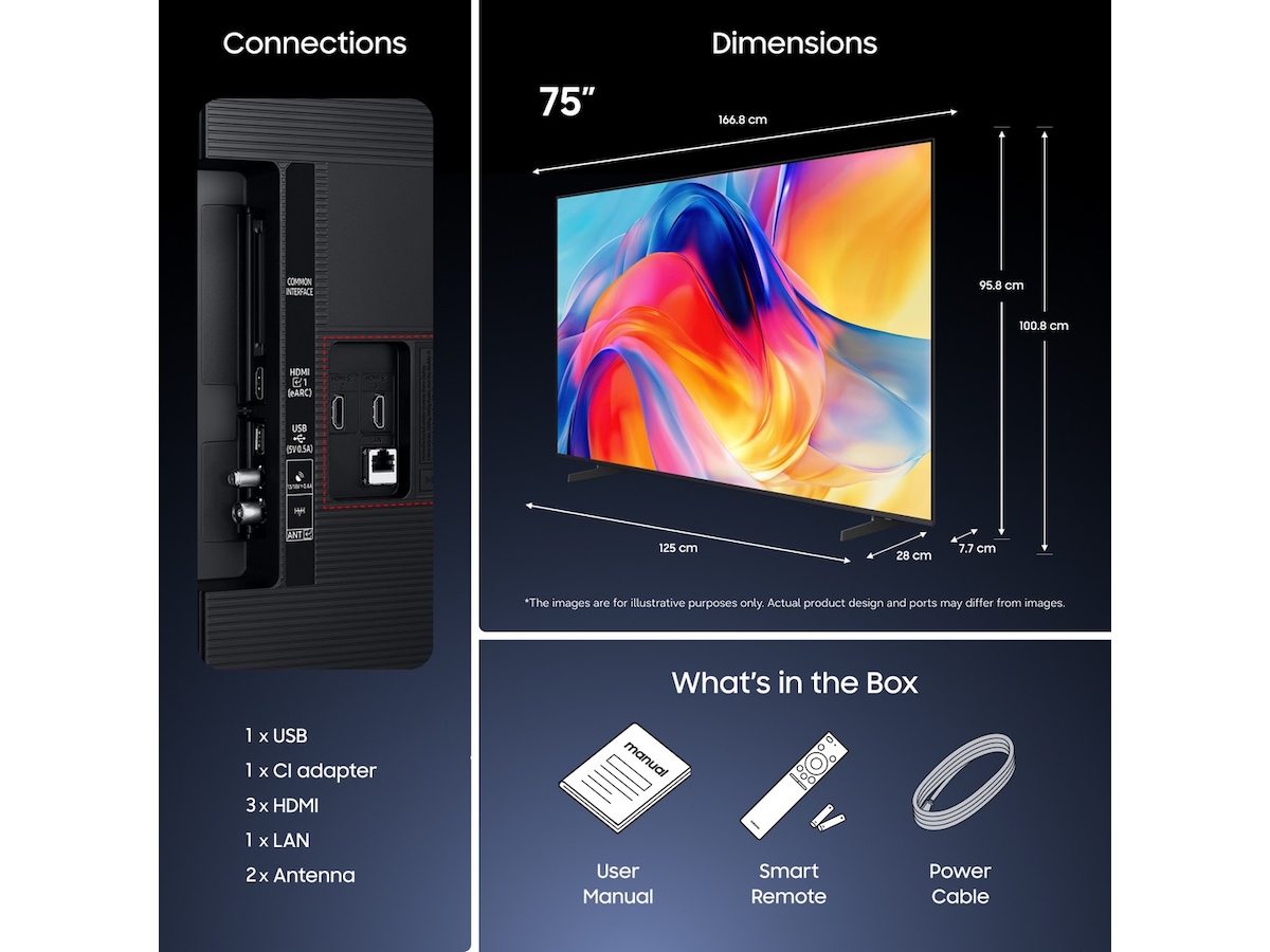 Samsung 75" M72H Mini LED 4K Smart TV (2026) 70 - 79 tums TV